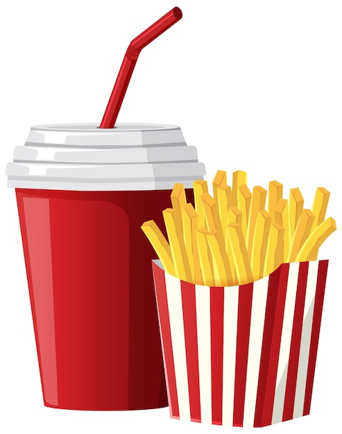 Free vector set of fast food cartoon