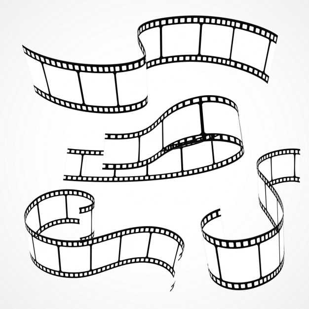 Free vector set of film strips