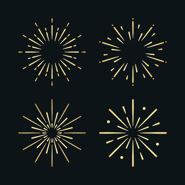 Free Vector set of firework explosion vectors