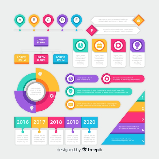 Set of flat design infographic elements