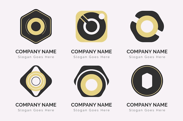 Set of flat o logo templates