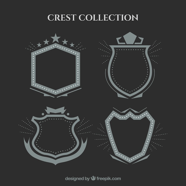 Free vector set of geometric emblems