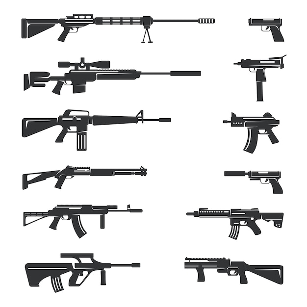 set of guns