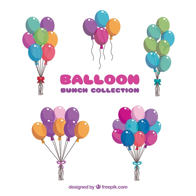 Set of hand drawn balloons