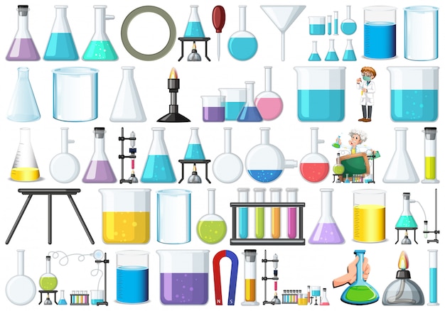 Free vector set of lab equipment