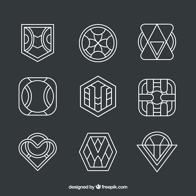 Free Vector set of linear logos