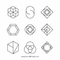 Free vector set of logos of abstract shapes