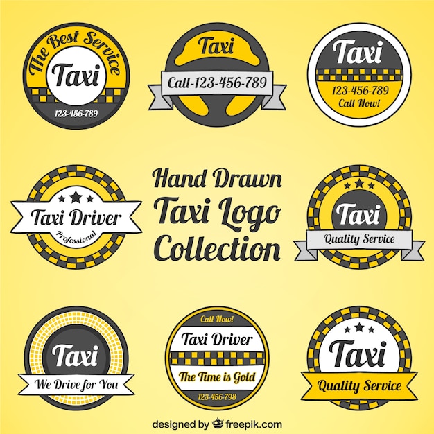 Set of logos for taxi service