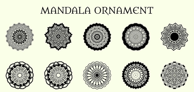 Free Vector set mandala designs collection vector illustration