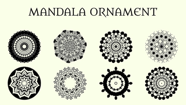 Free Vector set mandala patterns on isolated background