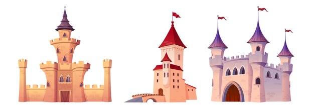 Set of medieval castles