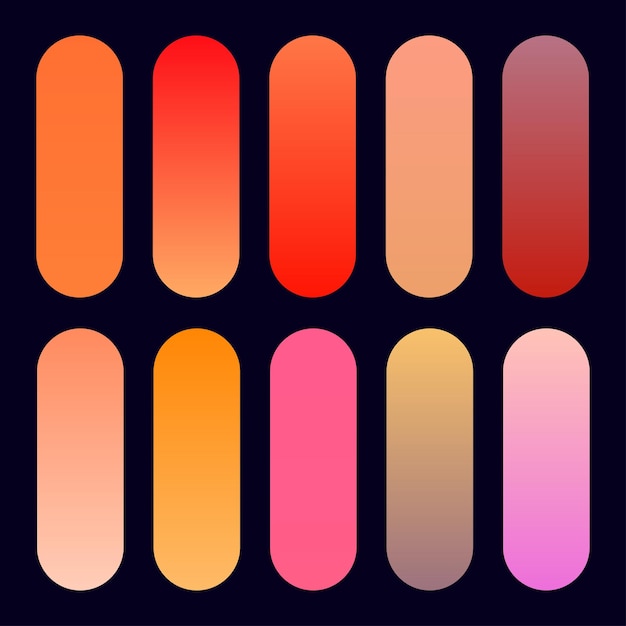 Free Vector set of multicolor gradients