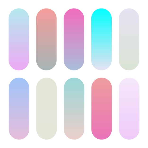 Free Vector set of multicolor gradients