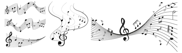 Free Vector set of music notes