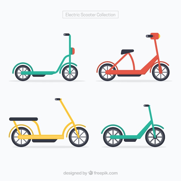 Set of original electric scooters