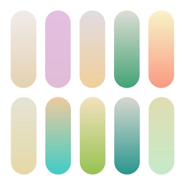 Free Vector set of pastel colors soft color gradients