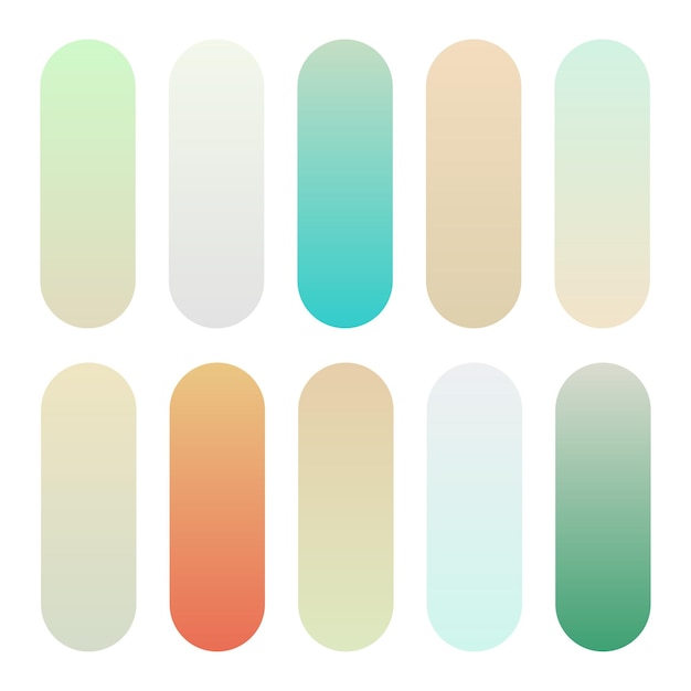 Free Vector set of pastel colors soft color gradients