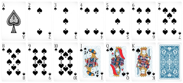 Free vector set of poker cards with front and back design