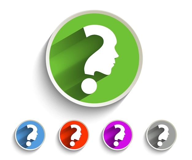 Free Vector set of question marks icon design