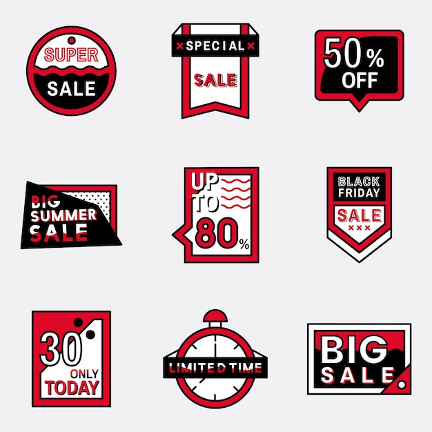 Set of sale badge designs