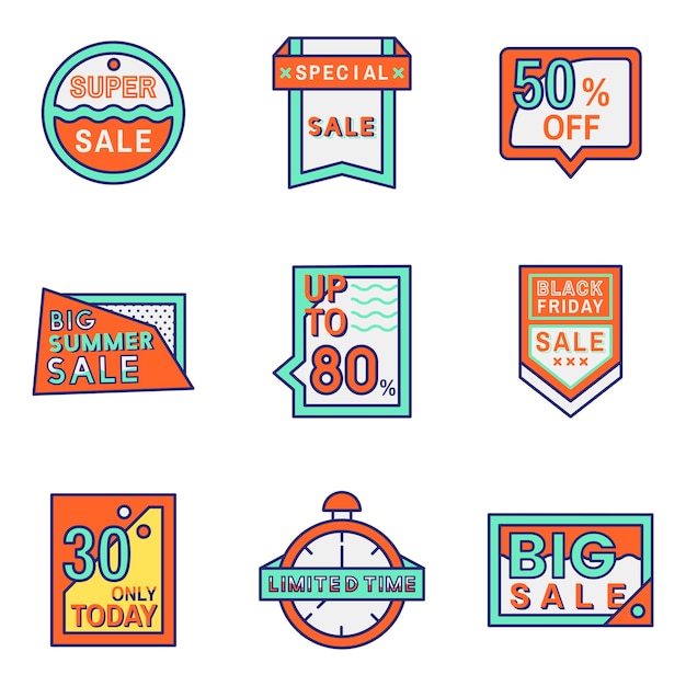 Set of sale badge designs