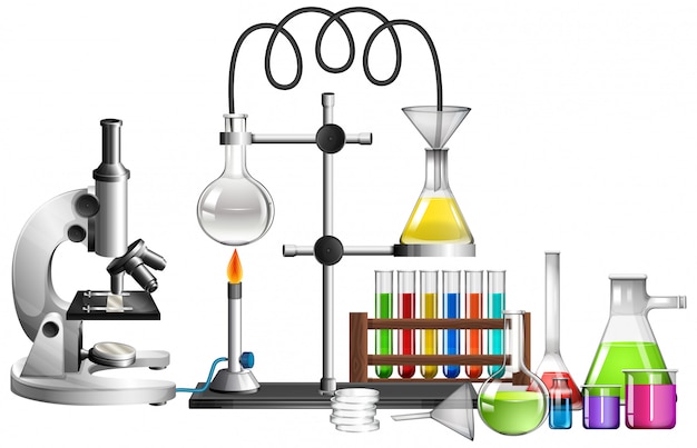 Set of science equipments 