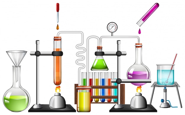 Set of science equipments 