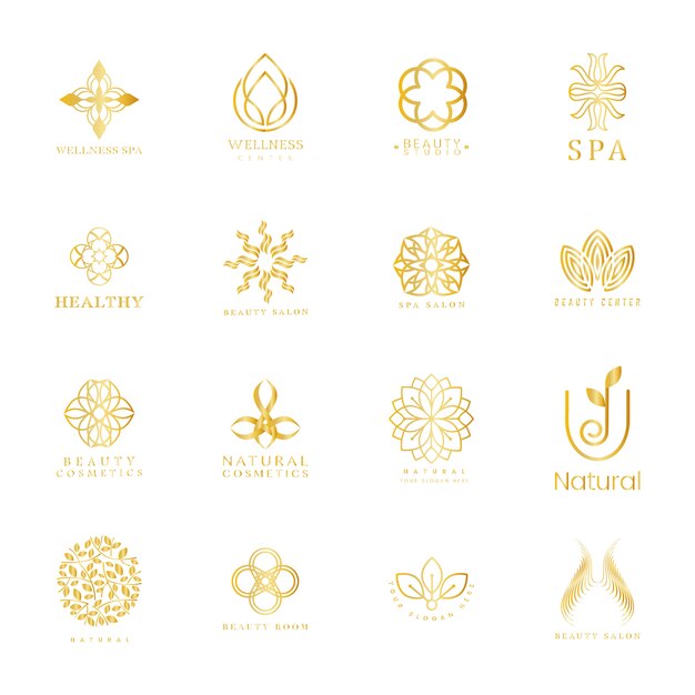 Set of spa and beauty logo