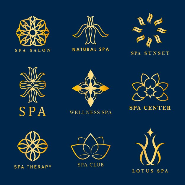 Set of spa logo vectors