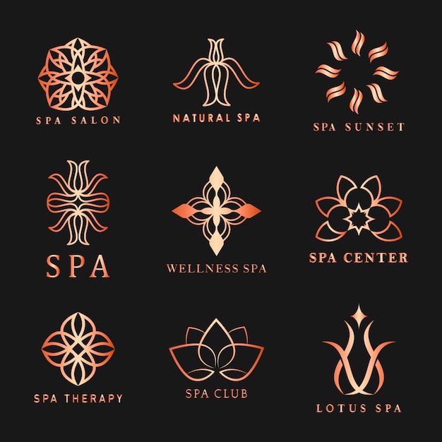 Free vector set of spa logo