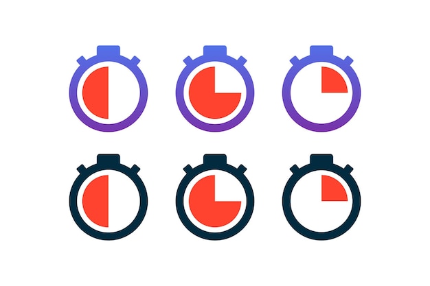 A set of stopwatch. 30 seconds, 45 seconds, 15 seconds