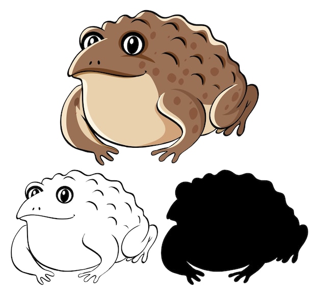 Set of toad cartoon