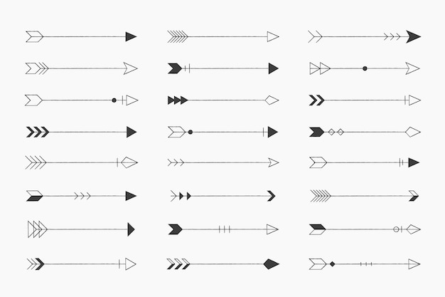 Free vector set of vintage arrows