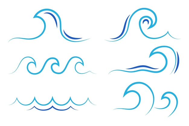 Set Of Waves Lines