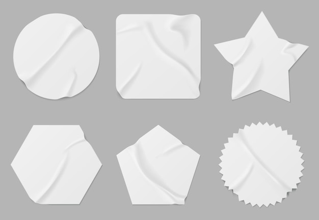 set of White patches of different shapes