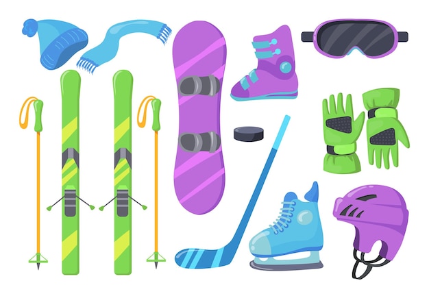 Set of winter sports equipment