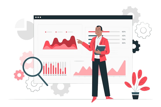 Setup analytics concept illustration