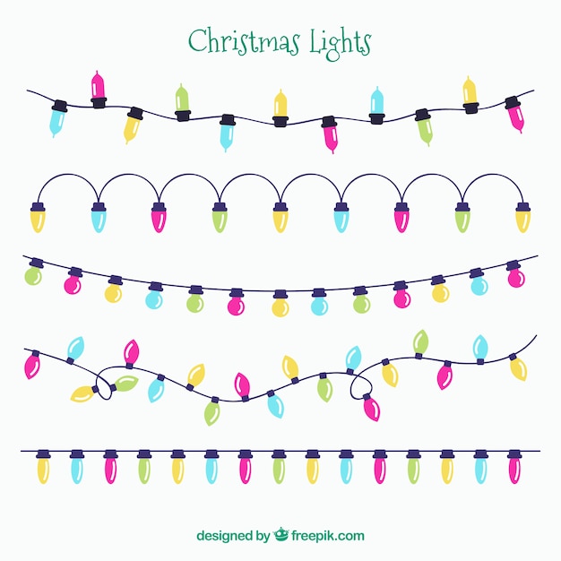 Free Vector several lights string in flat design