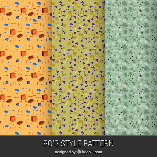 Several patterns in 80s style