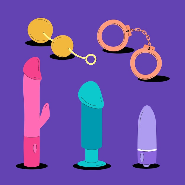 Free Vector sex toys element collection