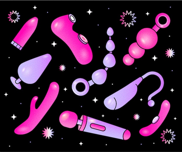 Free Vector sex toys element collection