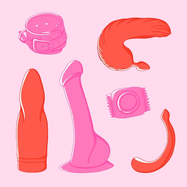 Free Vector sex toys element collection