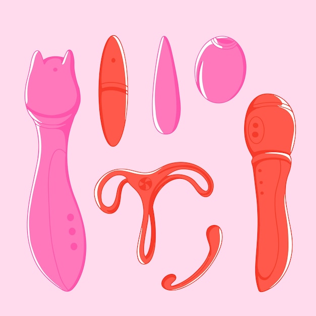 Free Vector sex toys element collection