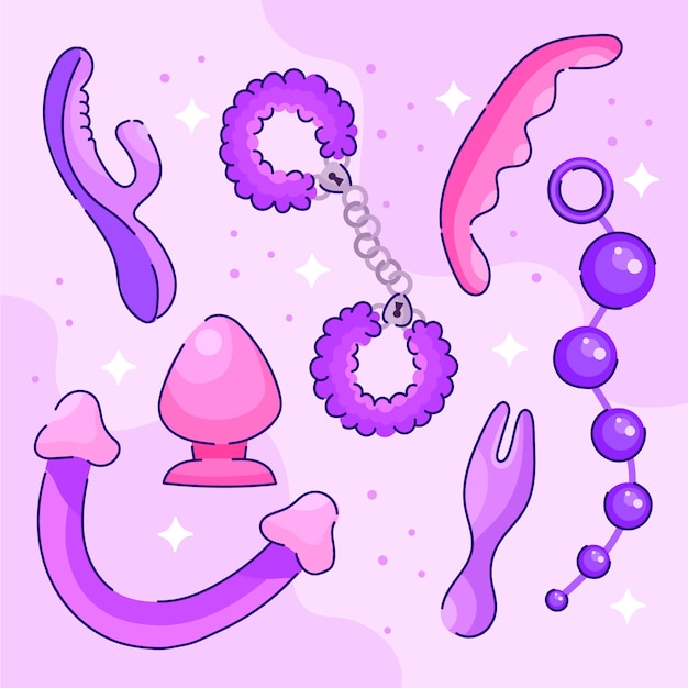 Free Vector sex toys element collection