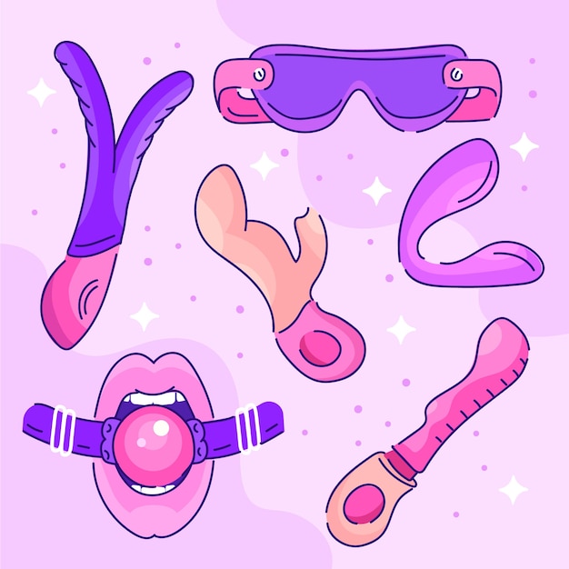 Free Vector sex toys element collection