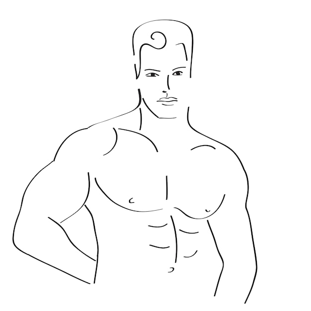 Sexy man sketch 