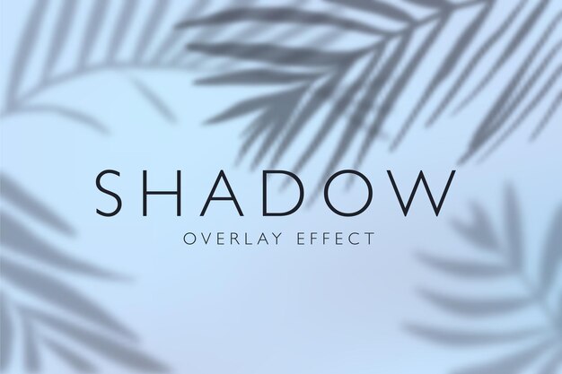 Free Vector shadow overlay effects with tropical leaves background illustration