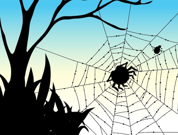 Free vector shadow of spider web nature background