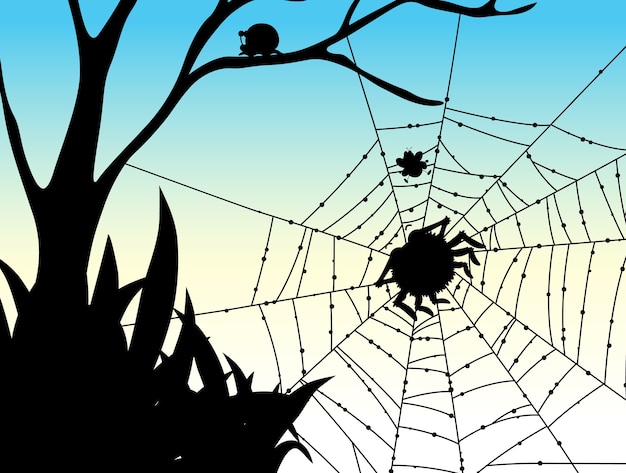 Free Vector shadow of spider web nature background