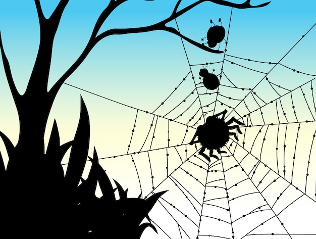 Free Vector shadow of spider web nature 